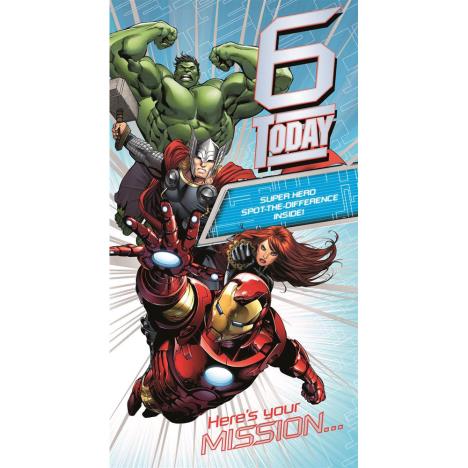 6 Today Marvel Avengers Activity Birthday Card £2.40
